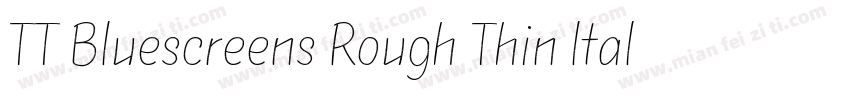 TT Bluescreens Rough Thin ltalic字体转换